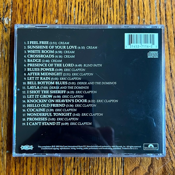 Eric Clapton “Cream of Clapton” Vintage CD. Excellent condition. - Picture 2 of 2